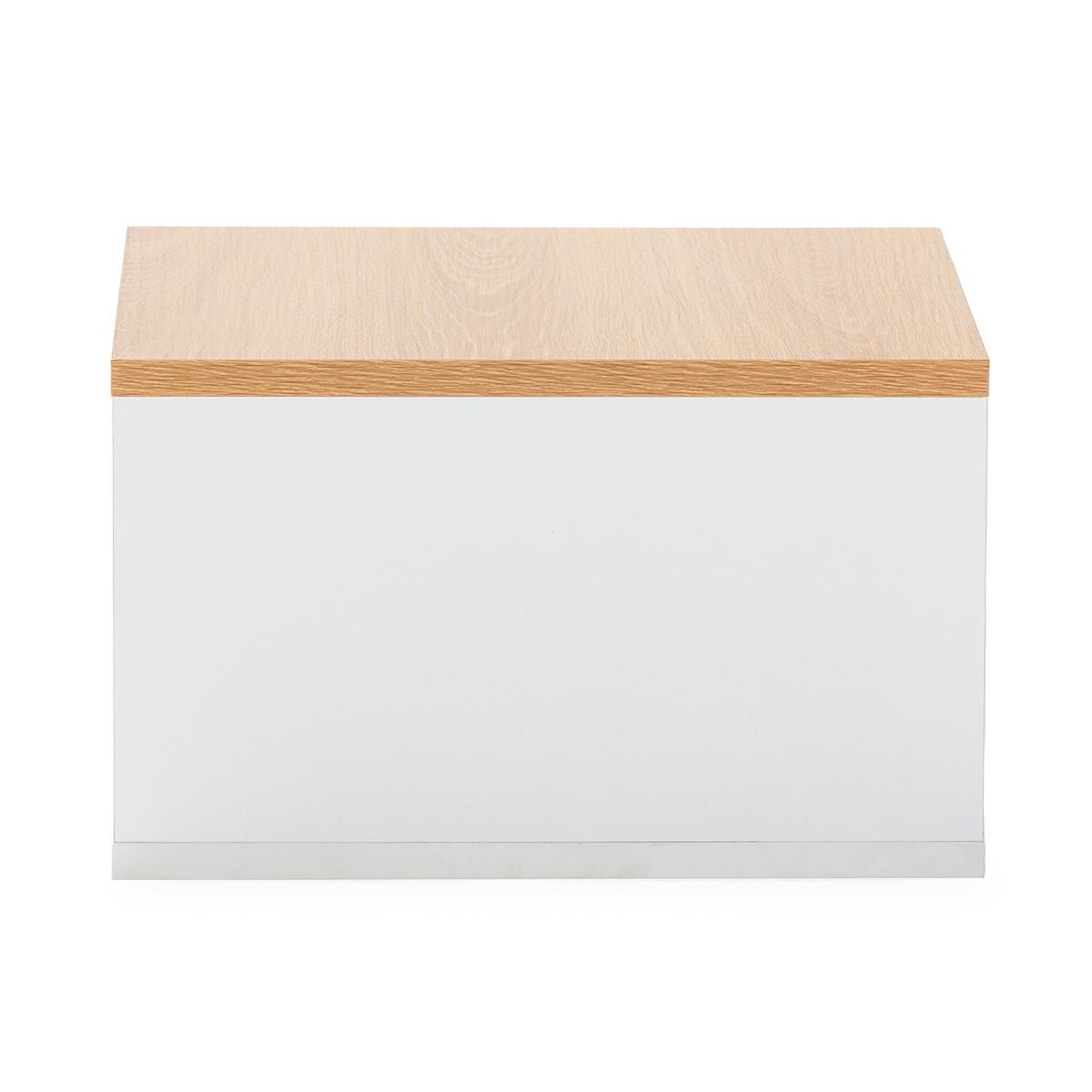NACHTTISCHE schwebende – Set aus 2 schewebende Nachttischen Desi Weiß/Eiche - Weiß, Holzwerkstoff (40/21/35cm) - VS Venta-stock