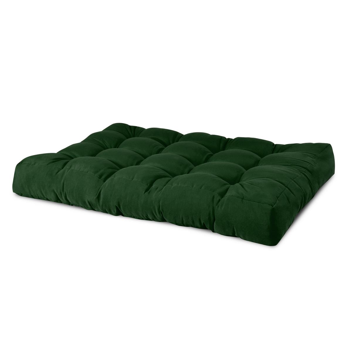 PALETTENKISSEN Eco Style Sitz 120/80/15 cm Dunkelgrün - Dunkelgrün, Textil (80/15/120cm) - Beautissu 