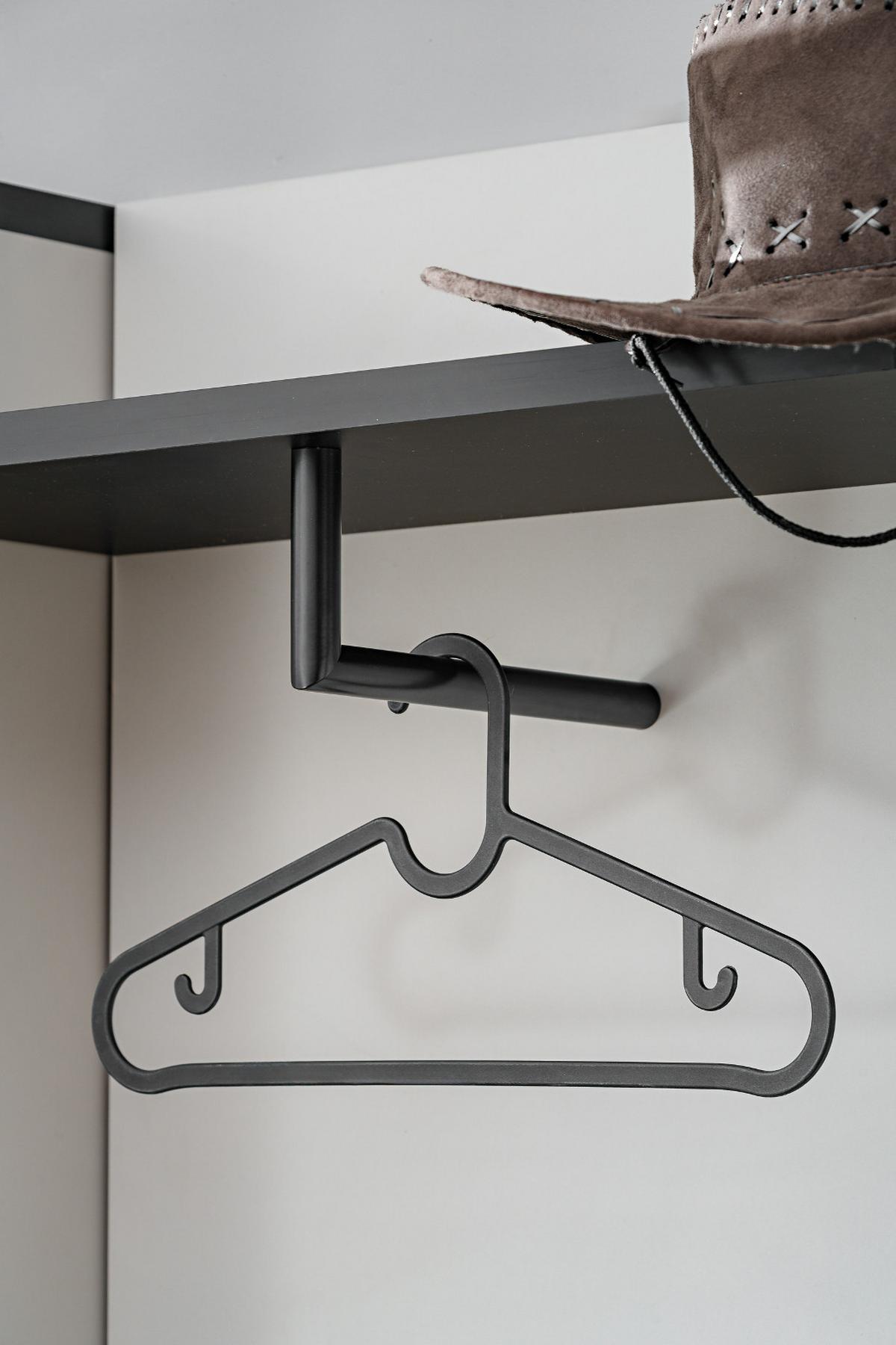 GARDEROBEN-SET 3-teilig Kaschmir, schwarz, Flurgarderobe 90 cm mit Stauraum - Kaschmir/Schwarz, Holzwerkstoff/Kunststoff (90/203/32cm) - Inn.Furn