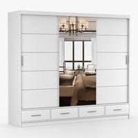 KLEIDERSCHRANK Florence 250 cm, 250/215/64, 2-türig, weiß - Weiß, Holzwerkstoff (250/215/64cm) - imoebel24