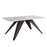 COUCHTISCH AIRA 120/60/48 cm Rechteckig, Schwarz/Bianco - Perlmutt/Schwarz, Metall (60/120/48cm) - Idohome