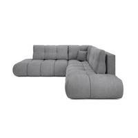ECKSOFA DUCA II R-S Grau Chenille mit Schlaffunktion - Hellgrau, Holz (266.5/266.5cm) - MASSENO