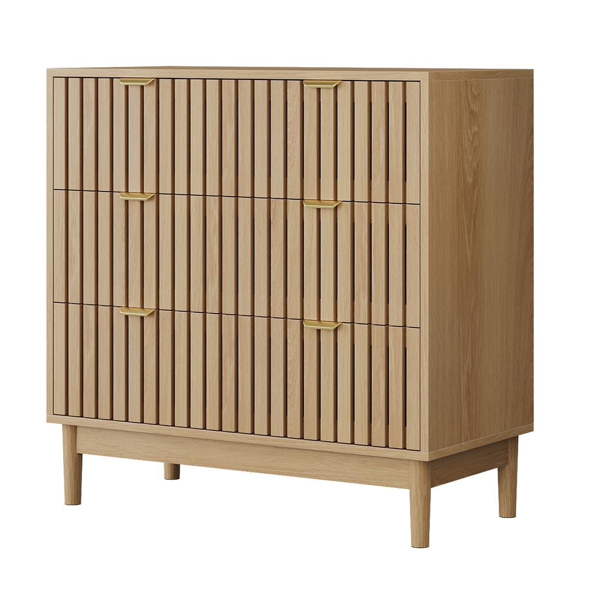 SCHUHSCHRANK walnuss-optik & rillen-design mit kippfächern & 24 cm tiefe - Walnussfarben, Holzwerkstoff (60/95/24cm) - Urban Meuble