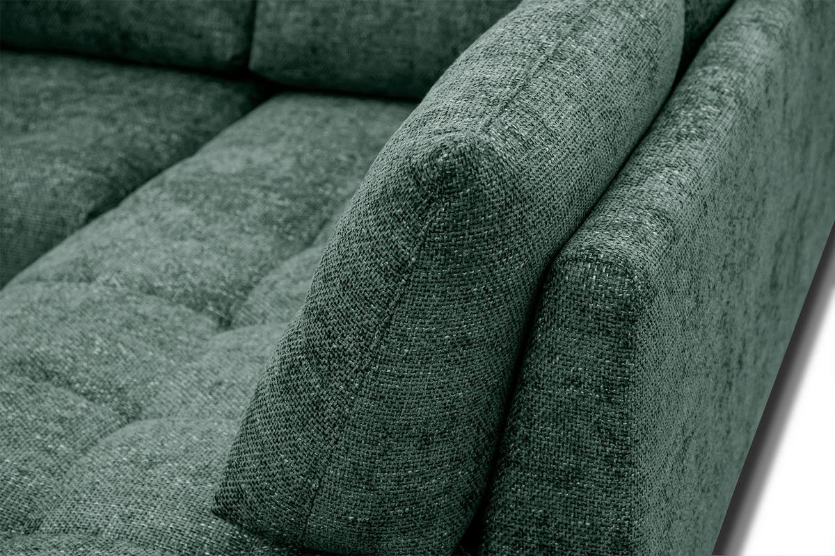 ECKSOFA SALVINI 5-Sitzer, smaragdgrün - Smaragdgrün/Schwarz, Holzwerkstoff/Textil (292/158cm) - Wozimo