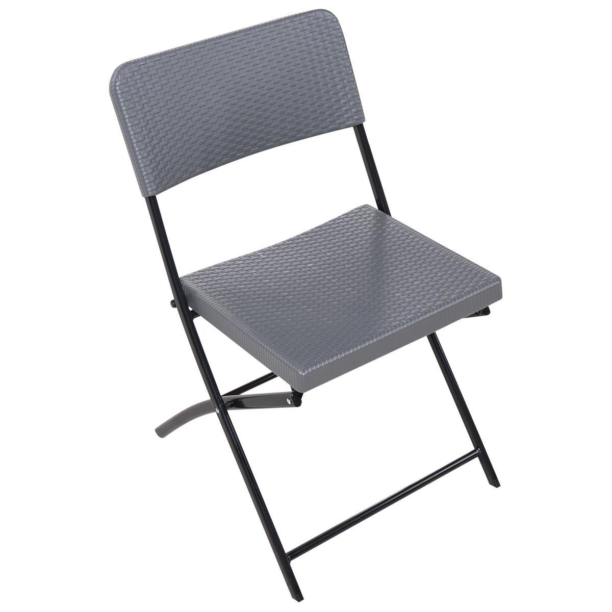 BISTRO-SET klappbar Grau Trappeto Trappeto - Grau, Kunststoff - Beliani