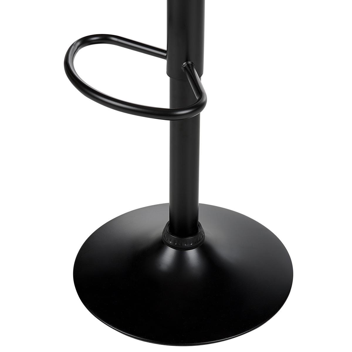 BARHOCKER 2er-Set Kunstleder goldbraun/schwarz höhenverstellbar Lucerne - Schwarz/Braun, Kunststoff (39/118/49cm) - Beliani
