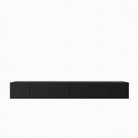 LOWBOARD MIVO 300/41/40 cm, Hängender TV-Schrank Schwarz - Schwarz, Holzwerkstoff (300/41/40cm) - MASSENO