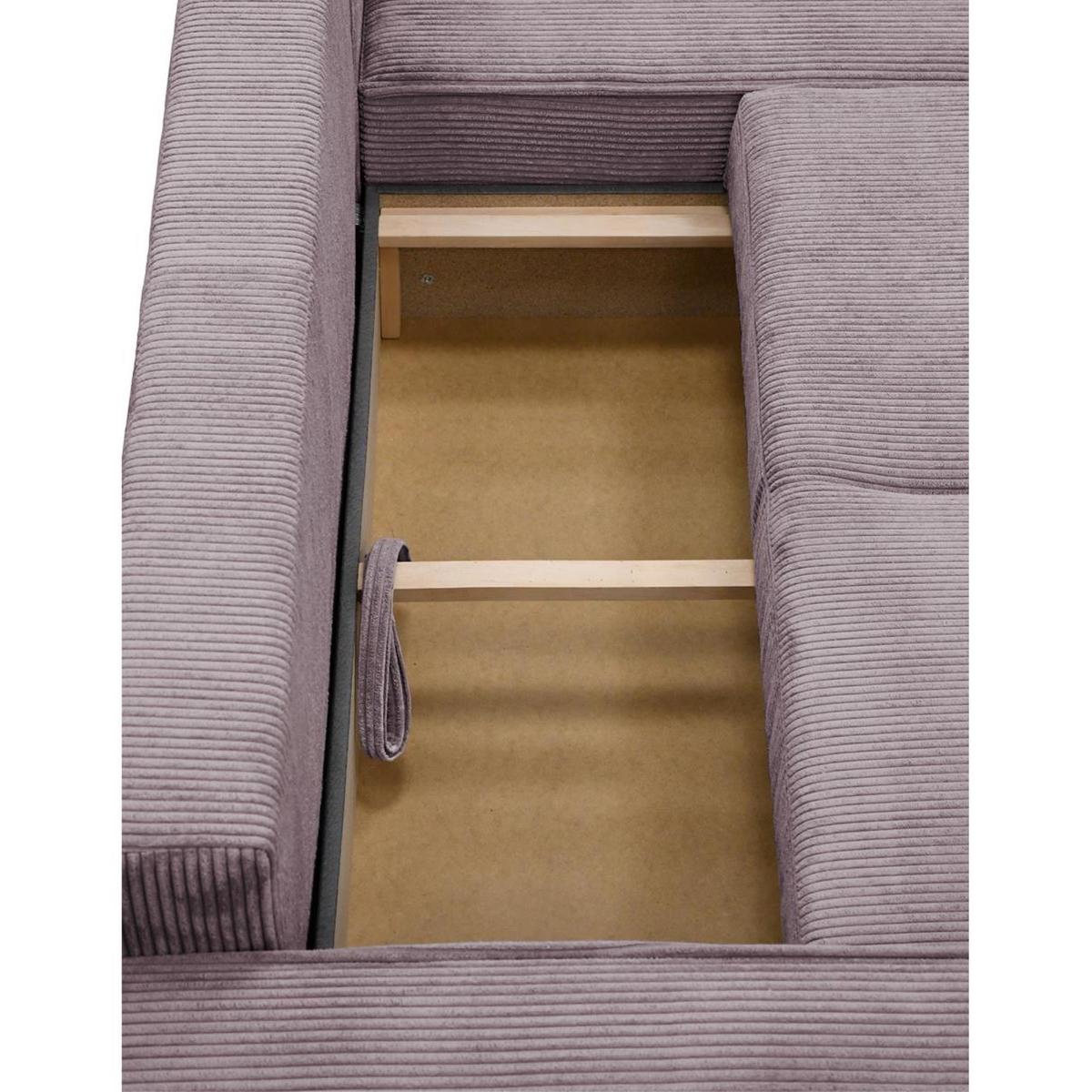 ECKSCHLAFSOFA Primo L rosa - Schwarz/Rosa, Textil (290/185cm) - Beautysofa
