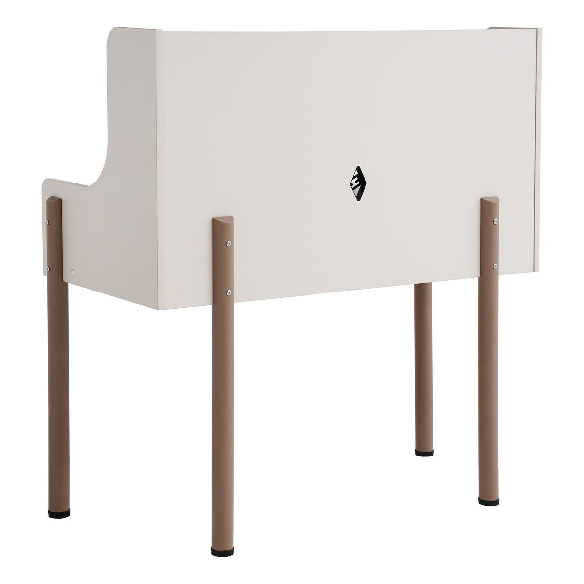 SCHREIBTISCH Boreo mit 2 Schubladen und Aufsatz, 118 cm, Kaschmir+Hellbraun - Kaschmir/Hellbraun, Metall (58/118/118cm) - Beautysofa
