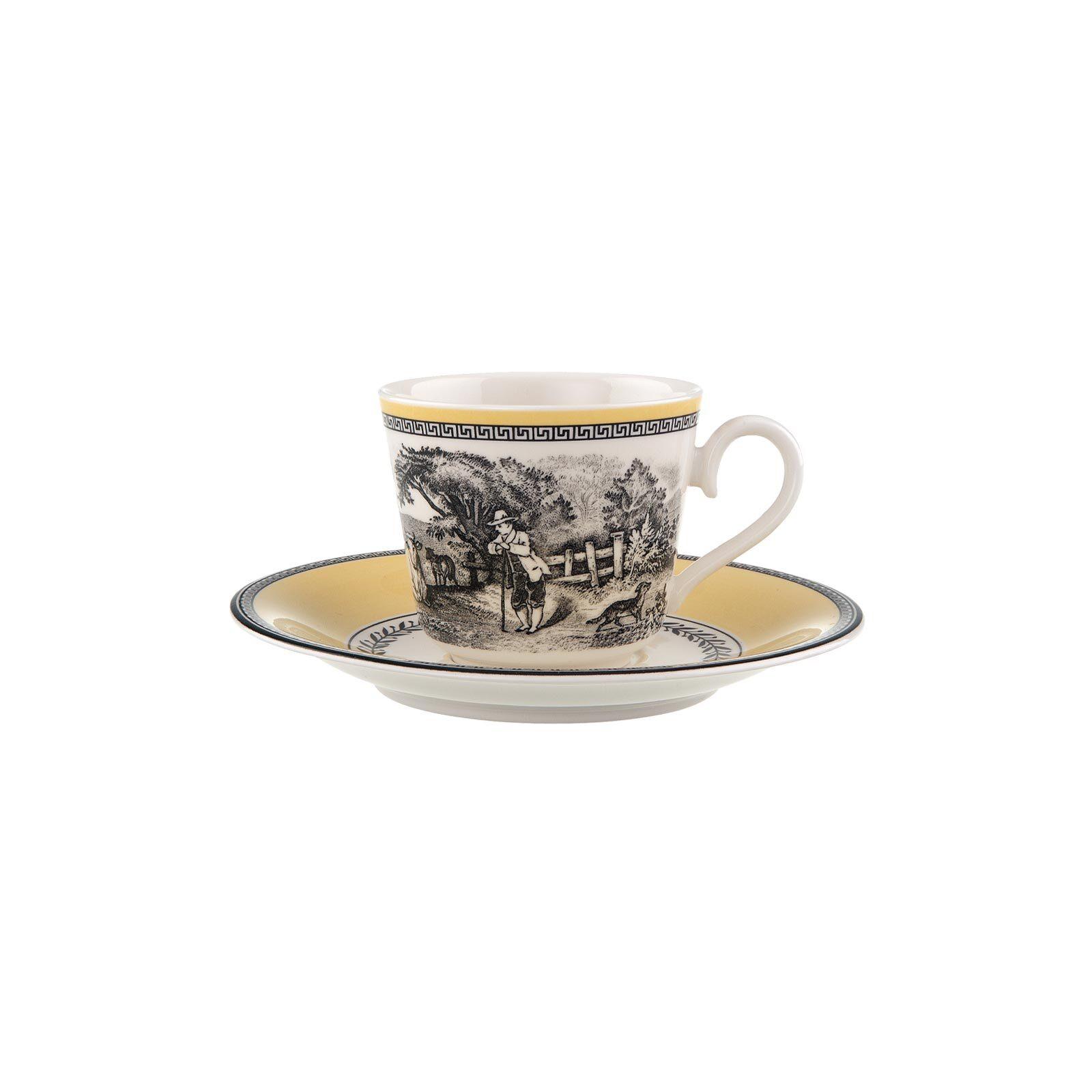 KAFFEETASSE MIT UNTERTASSE Audun Ferme bunt 150 ml - Multicolor, Keramik (16/8.9/16cm) - Villeroy & Boch