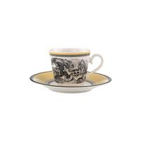 KAFFEETASSE MIT UNTERTASSE Audun Ferme bunt 150 ml - Multicolor, Keramik (16/8.9/16cm) - Villeroy & Boch