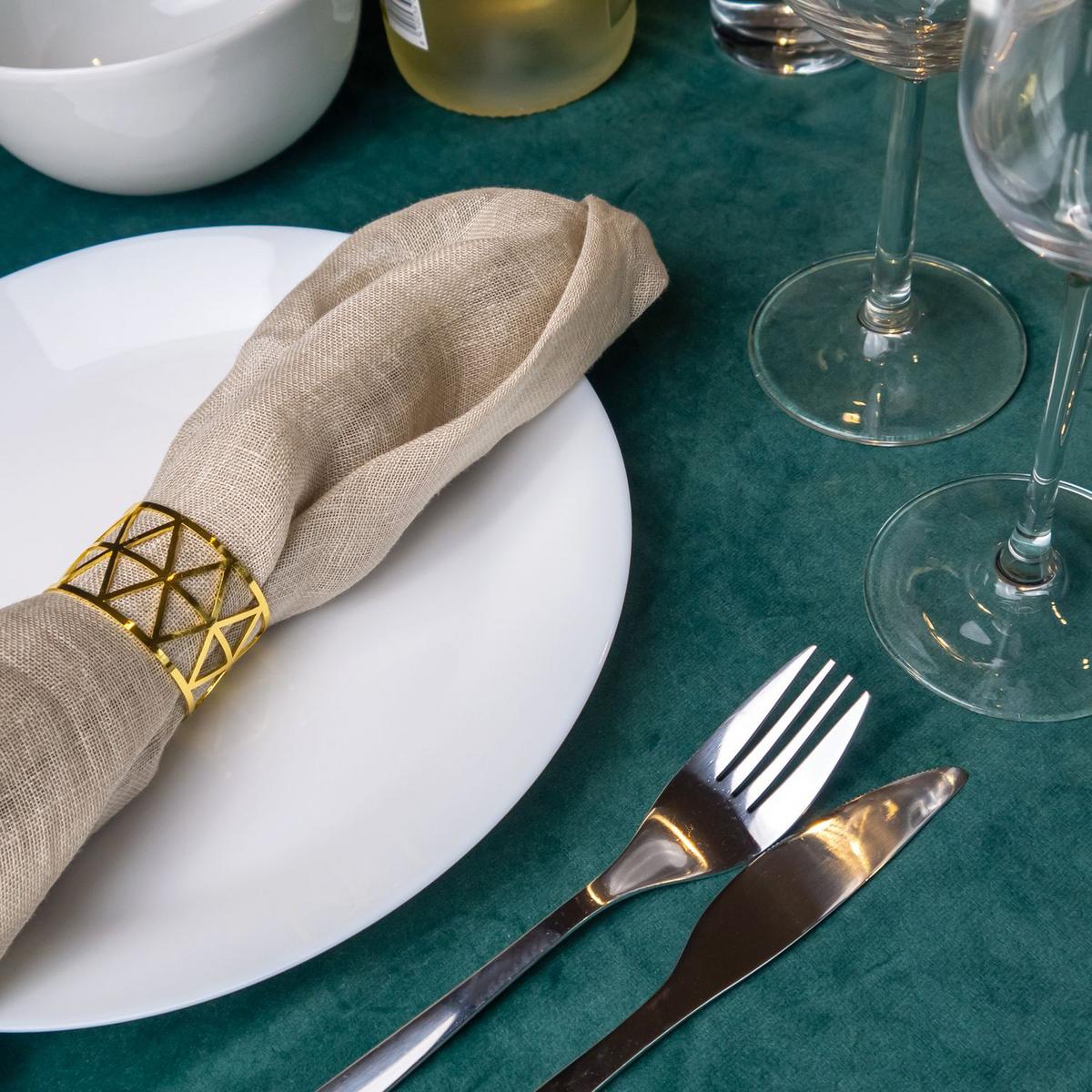 SERVIETTENRINGE Serviettenhalter (6er-Set) - Goldfarben, Metall (4.5/3/4.5cm) - Intirilife