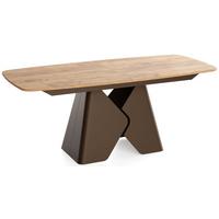 ESSTISCH Vanta rechteckig ausziehbar verlängerbar mit Braunem Metallgestell, Eiche Braun 180-270/90/76 cm - Eiche Wotan/Braun, Holzwerkstoff/Metall (90/270/76cm) - WFL GROUP
