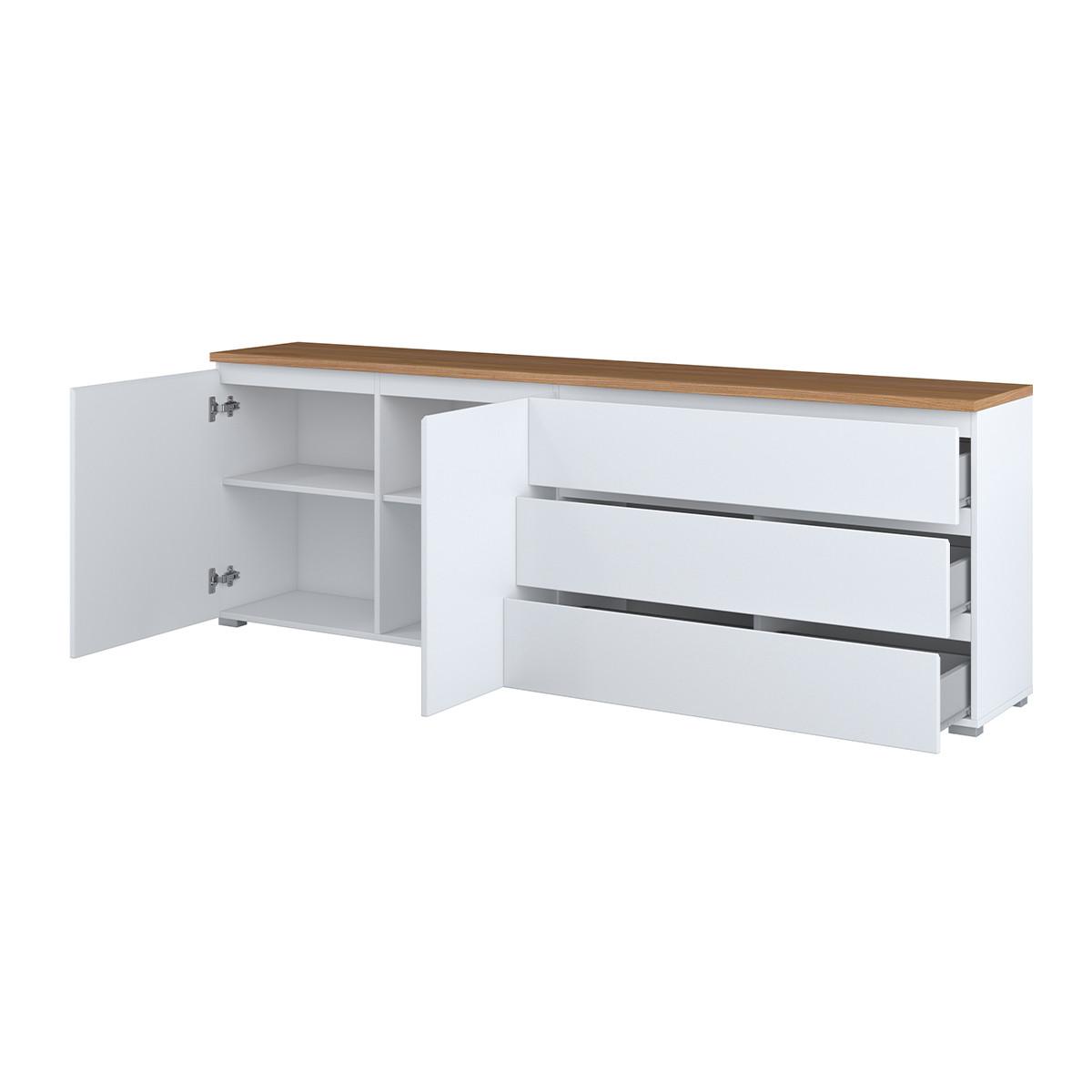 SIDEBOARD Liko Weiß und Holz - Weiß, Holzwerkstoff (200/67.9/34.5cm) - Petits-meubles