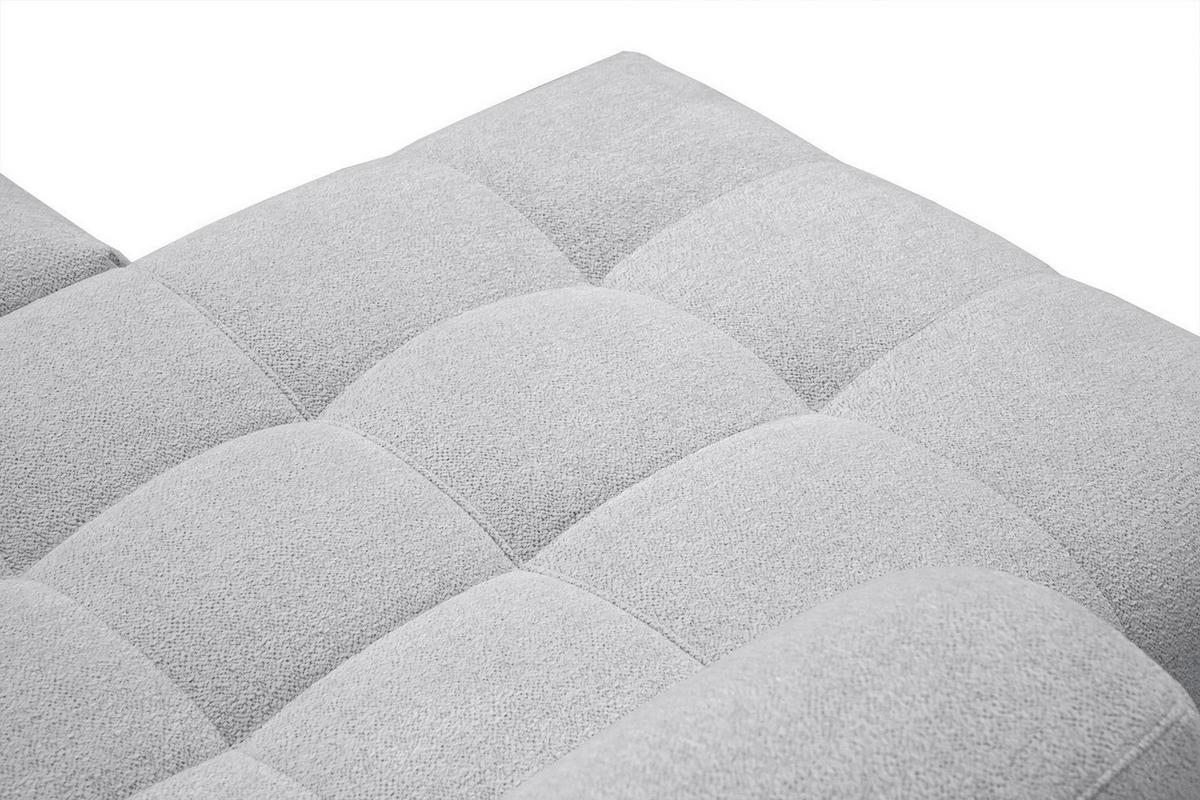 ECKSOFA SALVINI 4-Sitzer, hellgrau - Hellgrau/Schwarz, Holzwerkstoff/Textil (158/292cm) - Wozimo