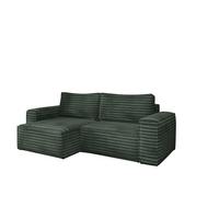 ECKSOFA Schlafsofa Madlen - Grün, Holzwerkstoff/Textil (248/140cm) - Fun Möbel