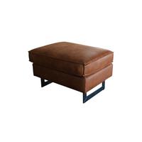 HOCKER VILNIUS Braun Kunstleder - Braun, Leder (76/48/56cm) - KAWOLA