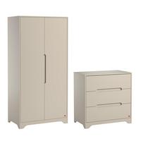 BABYZIMMER 2-teilig Ova Beige - Beige, Holzwerkstoff (88.5/89.5/52cm) - Petits-meubles