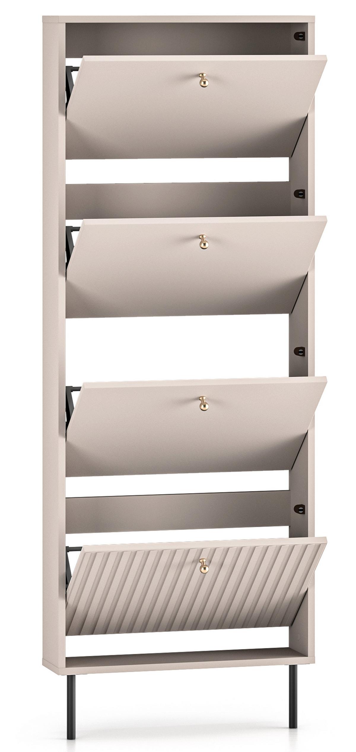 SCHUHKIPPER Caletto 60 cm - Kaschmir/Goldfarben, Holzwerkstoff/Metall (60/161.3/14.7cm) - Selsey