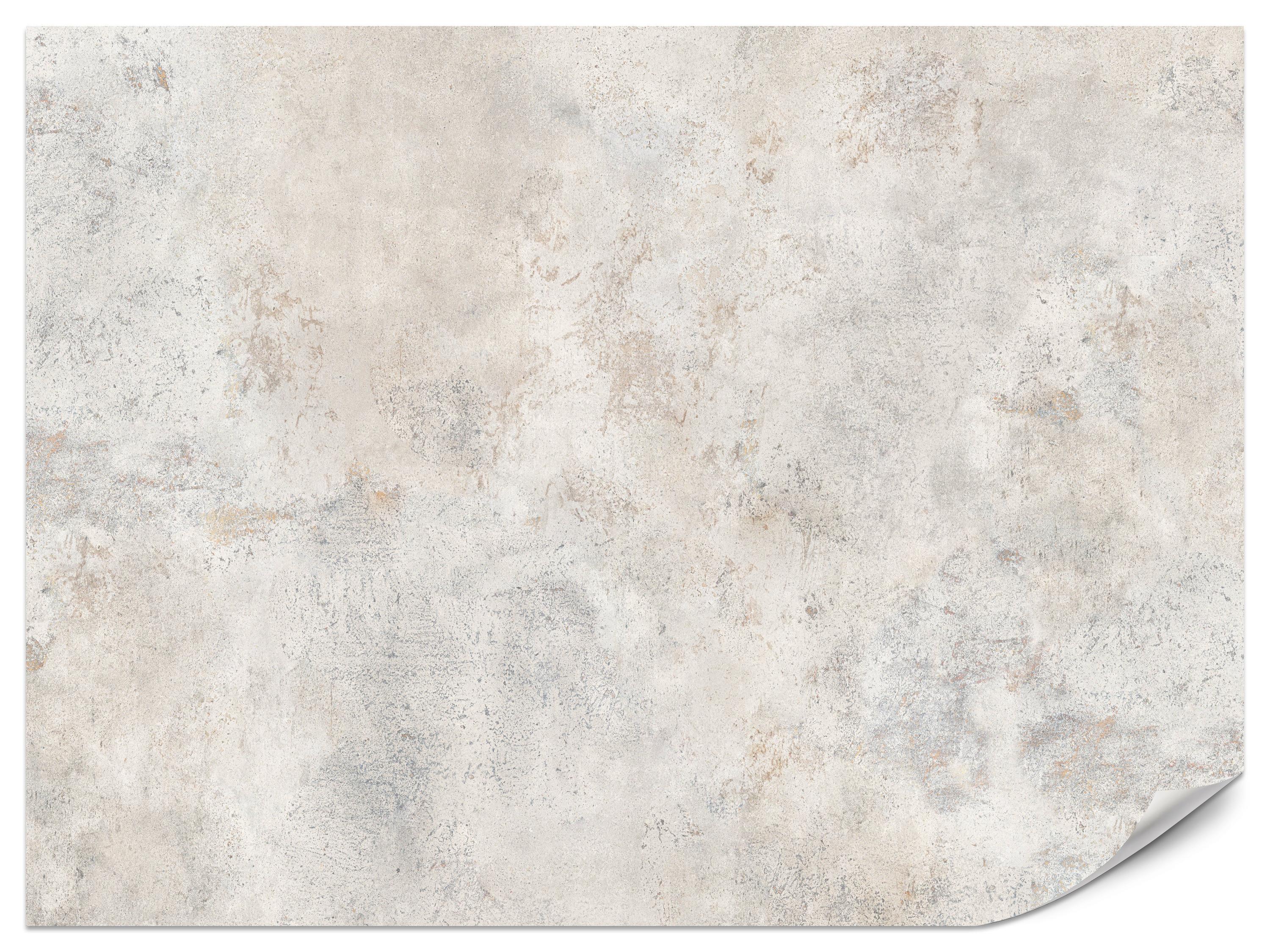 FOTOTAPETE für Wohnzimmer Grau Betonmuster Minimalismus 450x315 - Beige/Grau, Papier (450/315cm) - Muralo