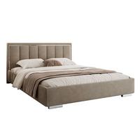 POLSTERBETT AURELIA SILVER mit Stauraum und Metallrahmen 120x200 French Velvet 656 - Beige, Textil (120/200cm) - Lookway
