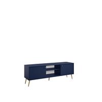 TV-SCHRÄNK Dunkelblau 156/55/41 - Dunkelblau, Holzwerkstoff (156/55/41cm) - RAUMHIRSCH FURNITURE