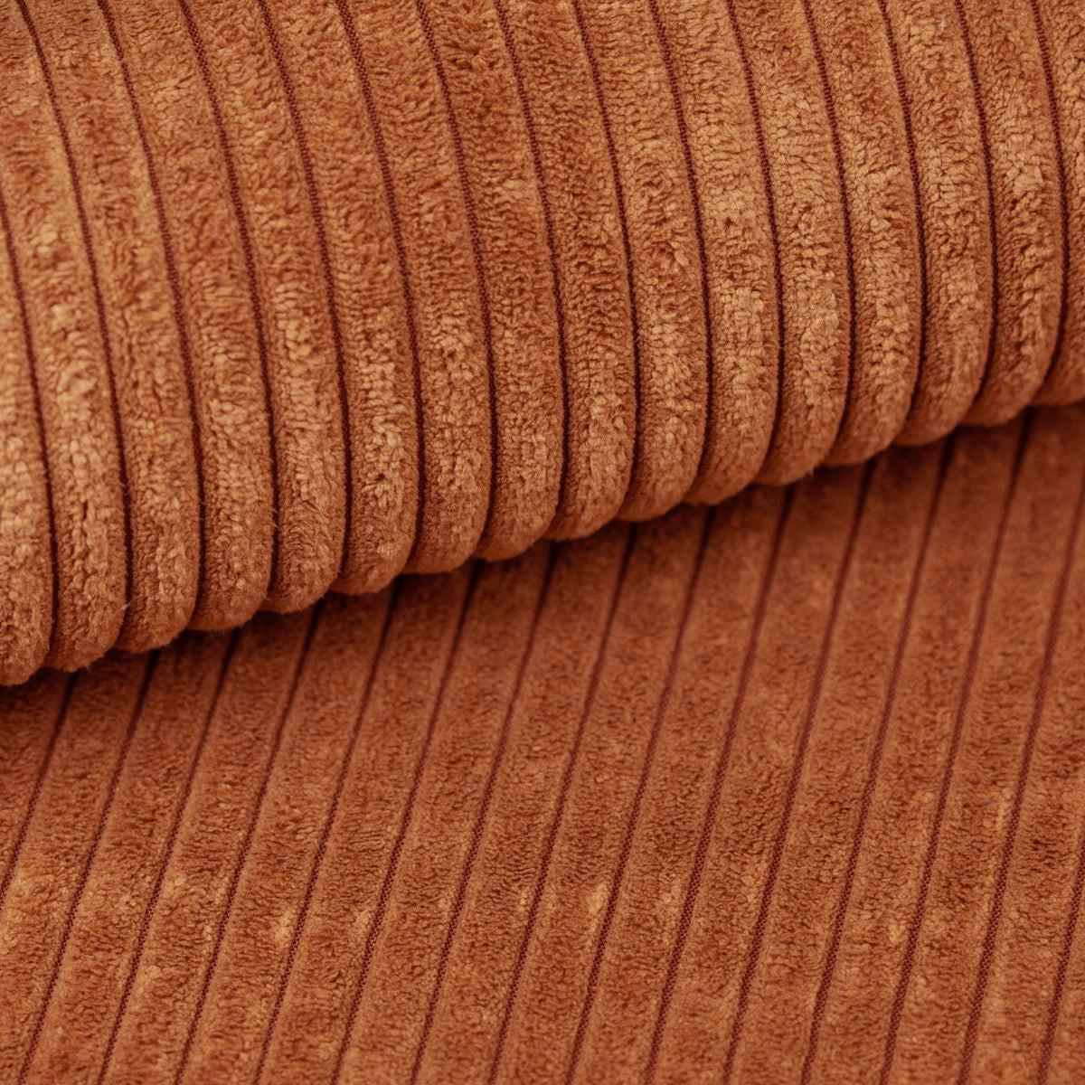 PANORAMASOFA Jonas 5 Sitzplätze Ziegelorange - Orange, Holz (350/85/185cm) - Petits-meubles