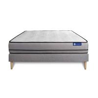 BETT Actimemo night Memory-Schaum 180 x 220 cm h4 - Kit Bettgestell Grau - Beige/Grau, Karton/Holz (180/220cm) - ACTISOM