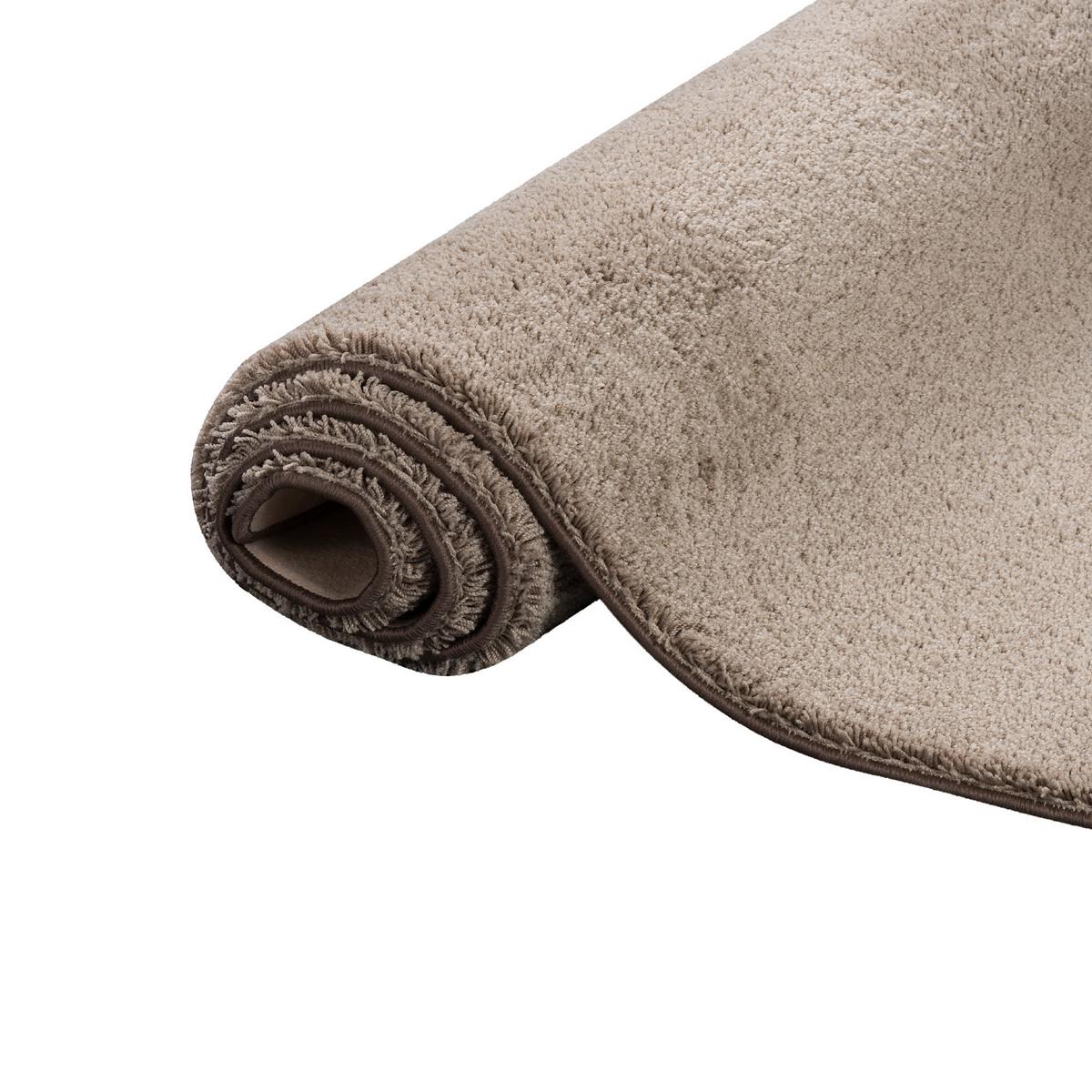 HOCHFLOR SHAGGY LÄUFER TEPPICH PALACE - Taupe, Textil (80/160cm) - Snapstyle