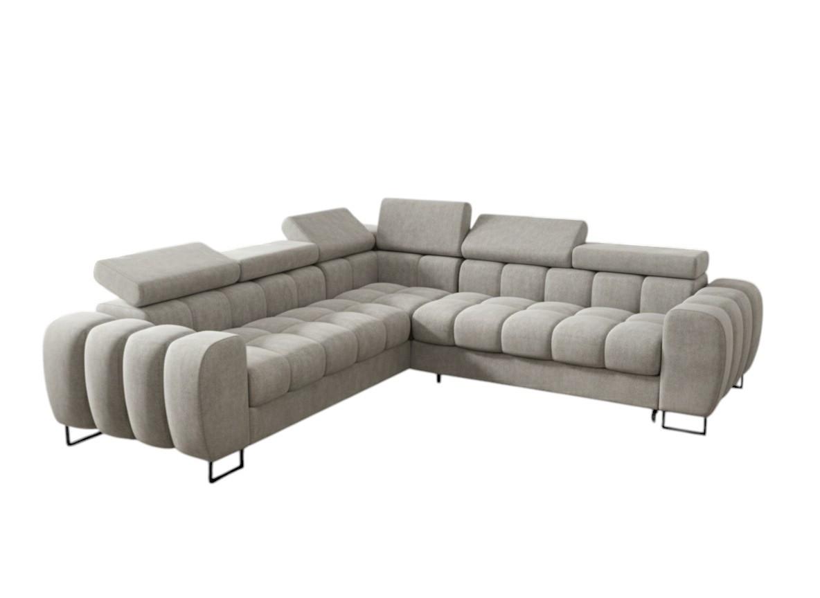 ECKSOFA Bastien Mit Schlaffunktion - Grau, Holzwerkstoff/Textil (260/260cm) - Fun Möbel