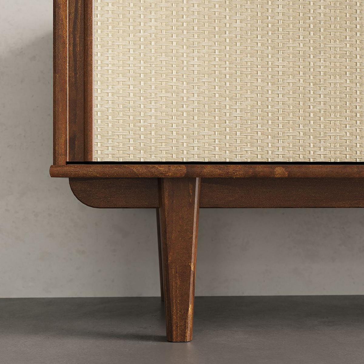 LOWBOARD SIMONA Kastanie - Kastanienfarben, Holz (175/52/41cm) - IDIMEX