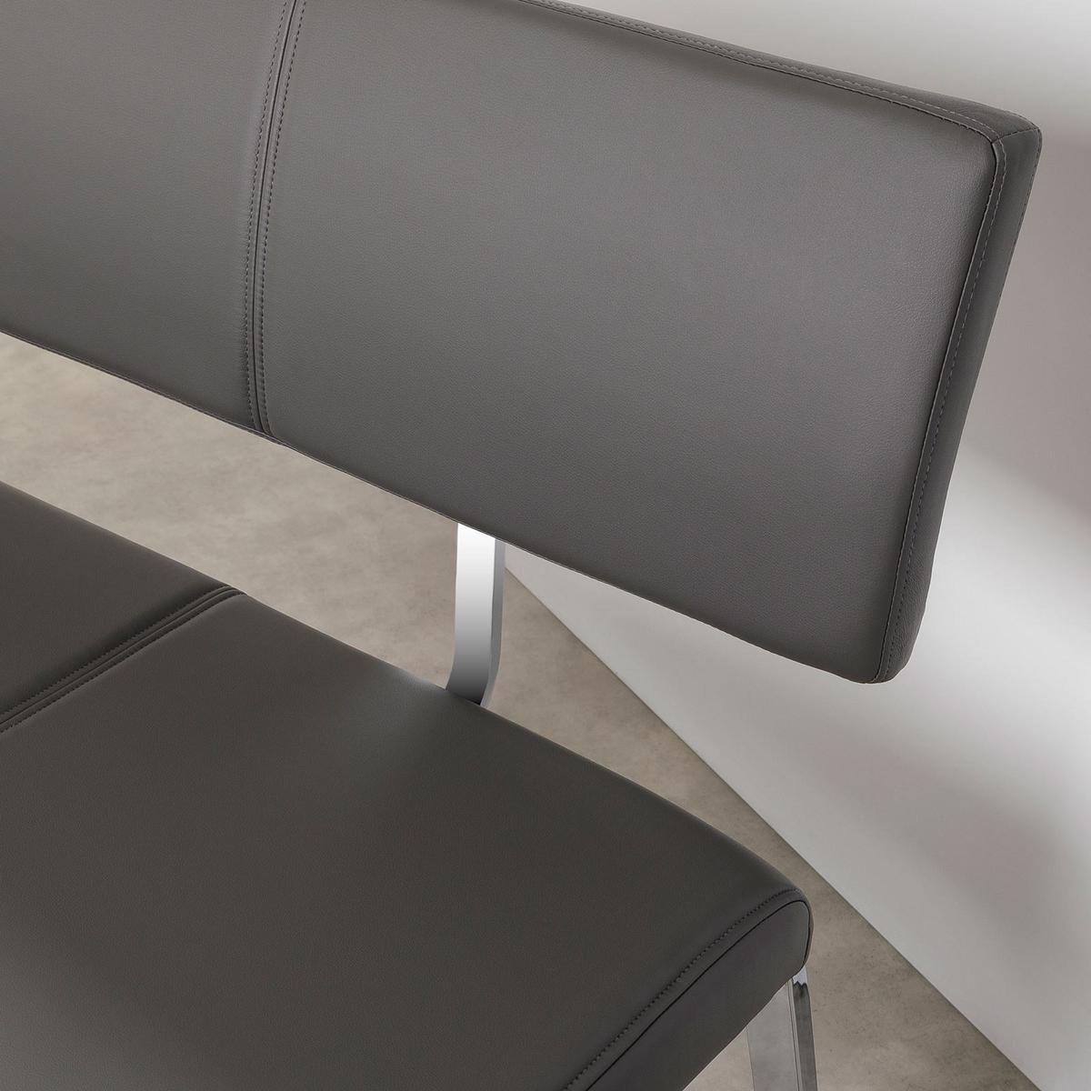 ESSZIMMERBANK VILAS grau - Grau, Textil/Metall (135/87/56cm) - IDIMEX