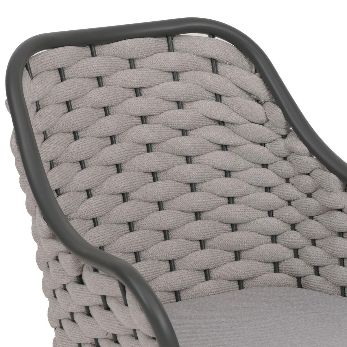 GARTENSTUHL Hellgrau, Hellgrau - Hellgrau, Textil (59/84/63cm) - MCW