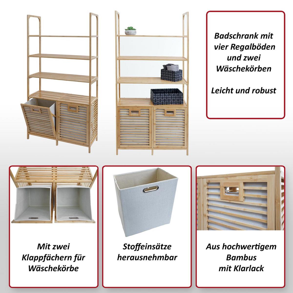 BADEZIMMERSCHRANK Braun - Braun, Holz (81/168/33cm) - MCW