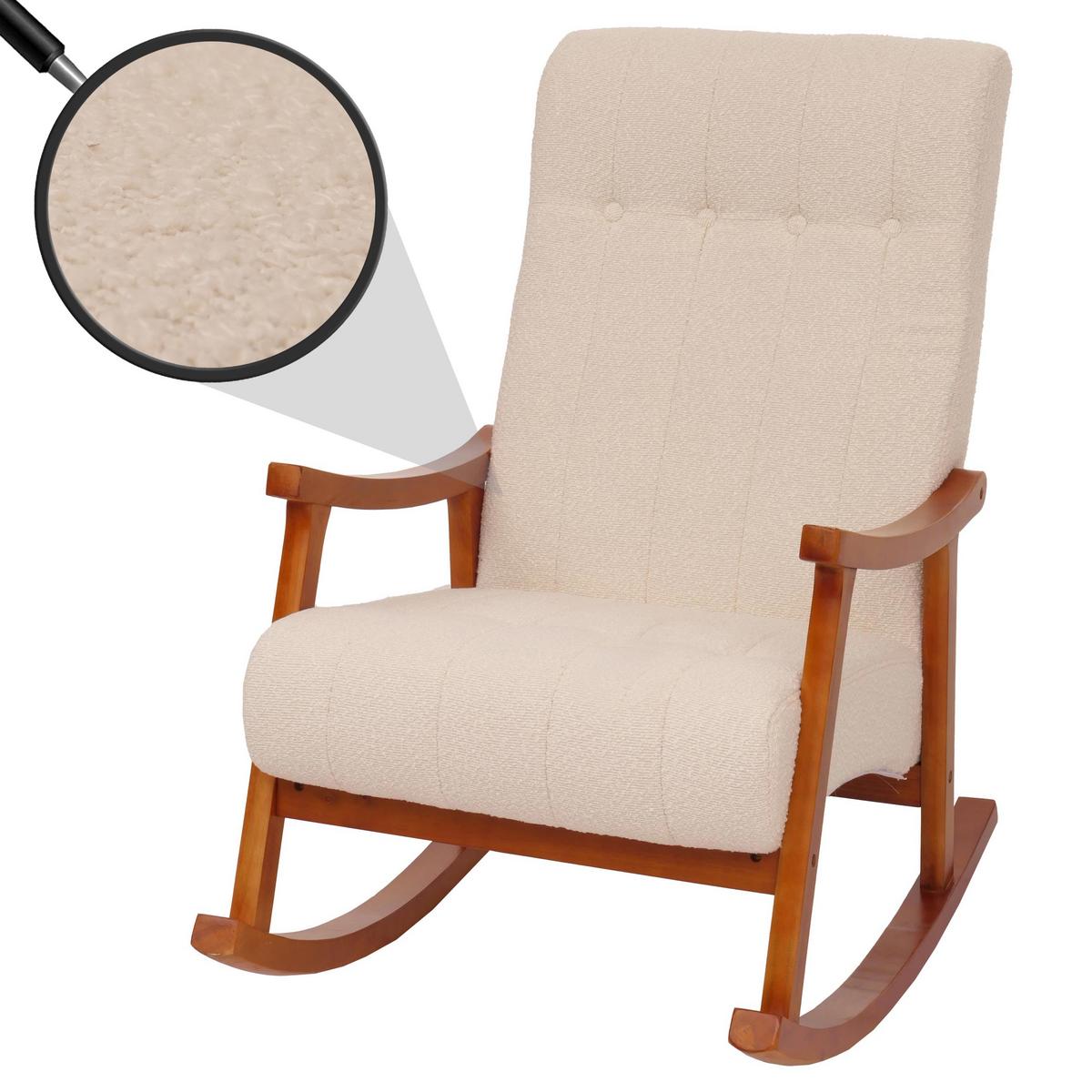 SCHAUKELSTUHL Cremeweiß - Creme/Weiß, Textil (64/97/85cm) - MCW