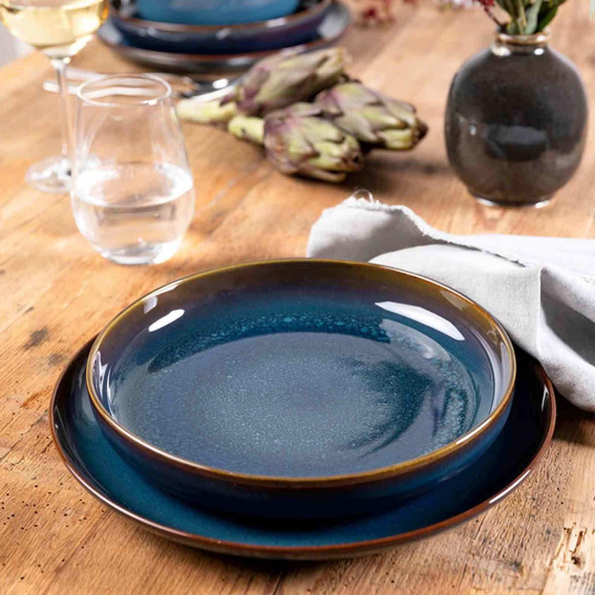 TAFEL-SET Crafted Denim dunkelblau 4-tlg. - Dunkelblau, Keramik (2/2/2cm) - like.Villeroy & Boch
