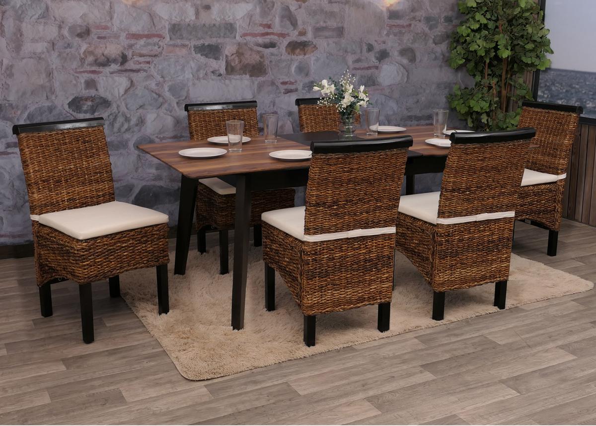 ESSZIMMERSTUHL Braun 6er-Set - Dunkelbraun/Braun, Holz (47/93/43cm) - MCW