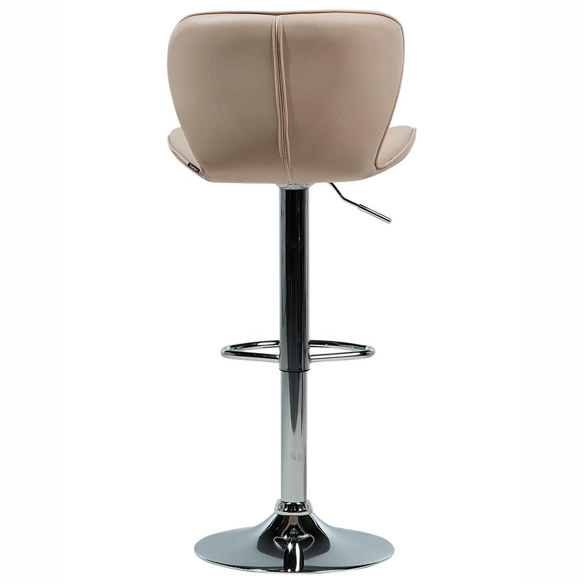 BARHOCKER 2er-Set Kunstleder Beige Valetta - Beige, Textil/Metall (48/109/39cm) - Beliani