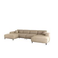 WOHNLANDSCHAFT Gloria In Artico - Beige, Holzwerkstoff/Textil (378/73/165cm) - Fun Möbel
