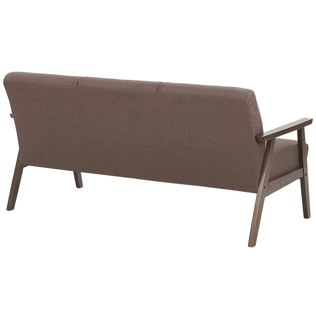 3-SITZER-SOFA Polsterbezug Braun Asnes - Braun, Textil (158/80/80cm) - Beliani