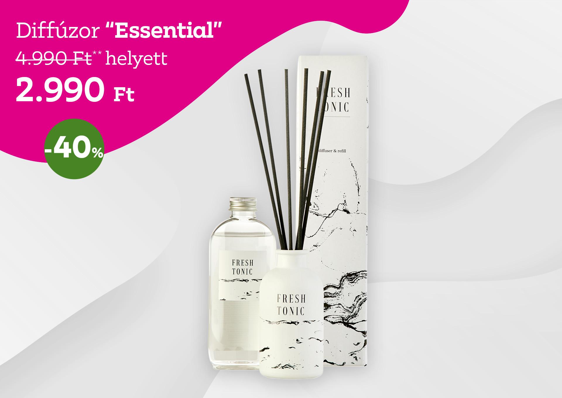 Diffúzor ESSENTIAL 4990 Forint helyett 2990 Forint, kedvezmény mértéke 40%