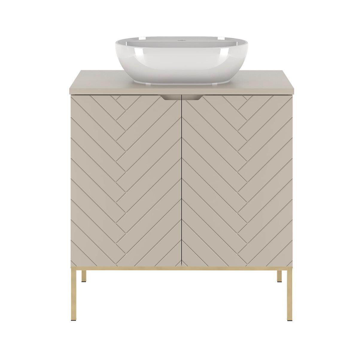WASCHTISCH 80.6cm Daria Kaschmir - Beige, Holzwerkstoff (80.6/84.2/46.5cm) - Petits-meubles