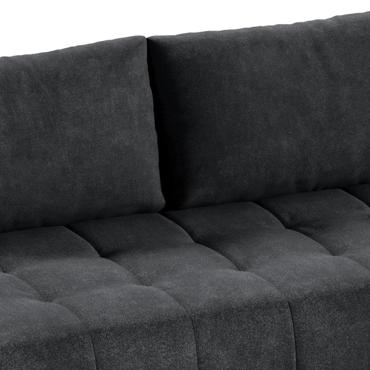 ECKSOFA Jonas 4 Sitzplätze Dunkelgrau - Grau, Holzwerkstoff (265/185cm) - Petits-meubles