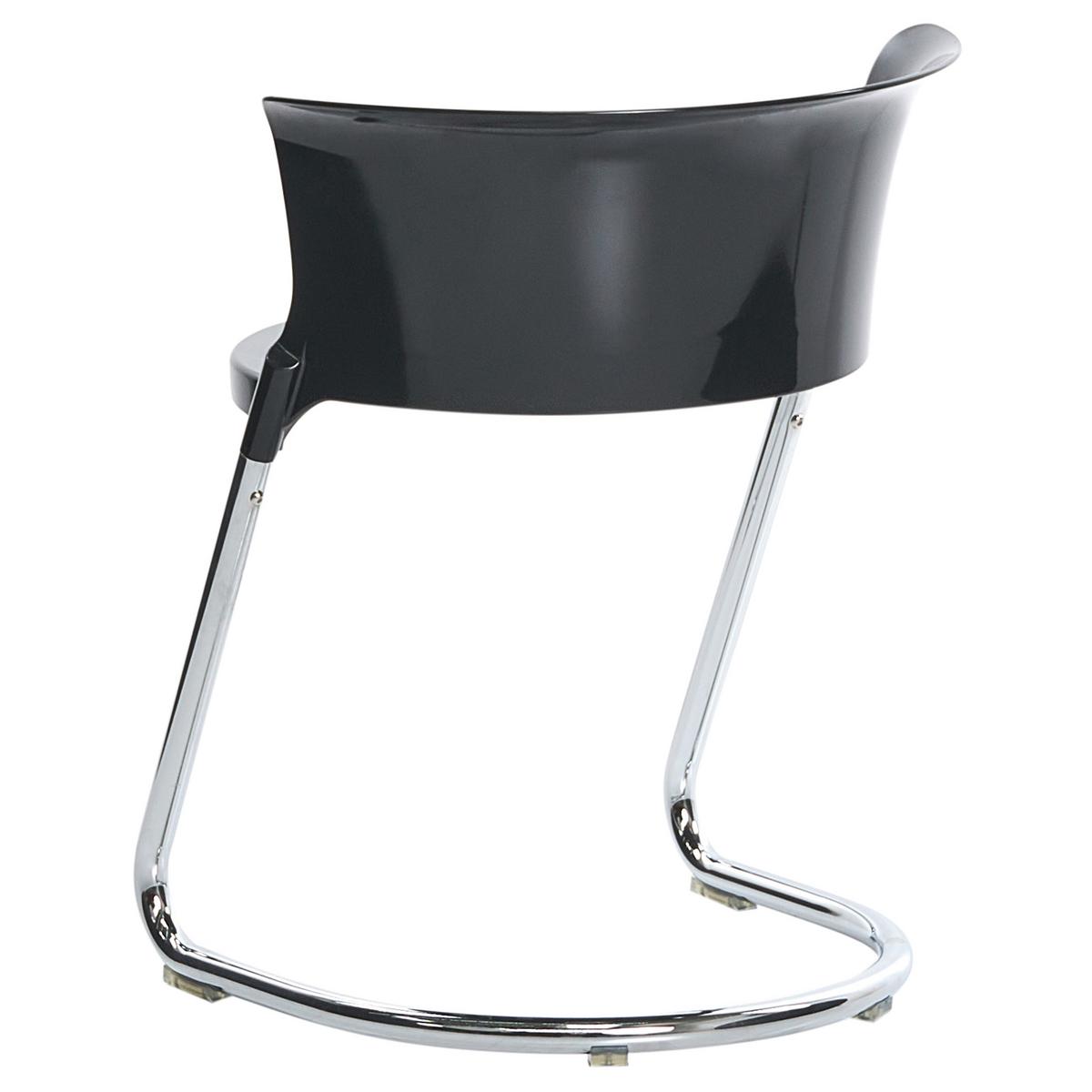 ESSZIMMERSTUHL 2er Set Schwarz Oshkosh - Silberfarben/Schwarz, Kunststoff (47/63/50cm) - Beliani