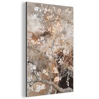 METALLBILD Mandelblüte - Kunst - Van Gogh - Beige - Abstrakt 80x120 cm - Braun, Metall (80/120cm) - MuchoWow