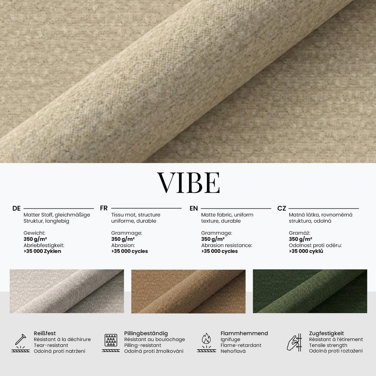WOHNLANDSCHAFT RINA U Beige Schenille glatt - Beige/Schwarz, Kunststoff/Textil (360/85/170cm) - MKS