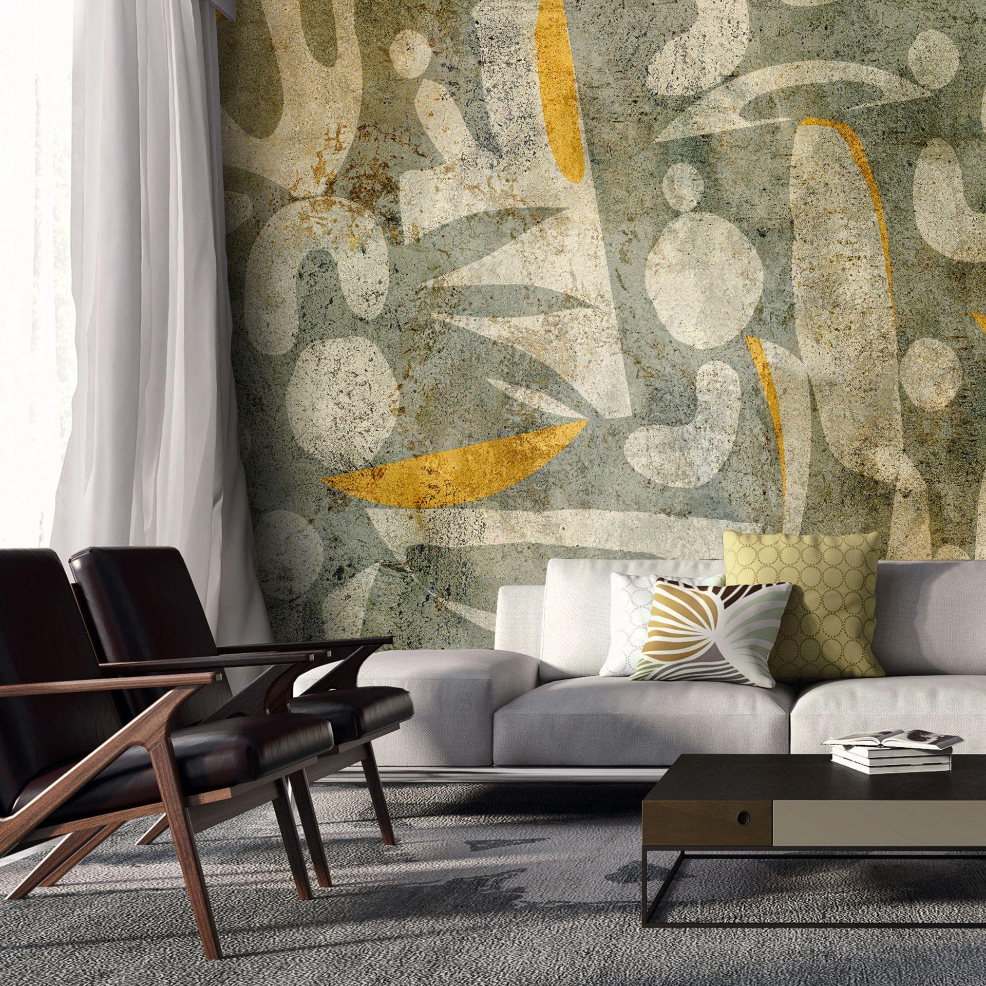 SELBSTKLEBENDE FOTOTAPETE 441/315 cm - Beige/Grau, Kunststoff/Textil (441/1cm) - KUNSTLOFT