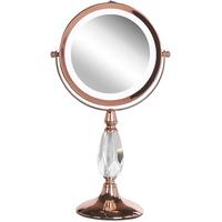KOSMETIKSPIEGEL roségold mit LED-Beleuchtung 18 cm Maury - Roségold, Metall (18/37/12cm) - Beliani