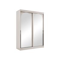 SCHIEBETÜRENSCHRANK Modin 150 - Kaschmir/Schwarz, Holzwerkstoff/Kunststoff (150/216/65cm) - MIRJAN24