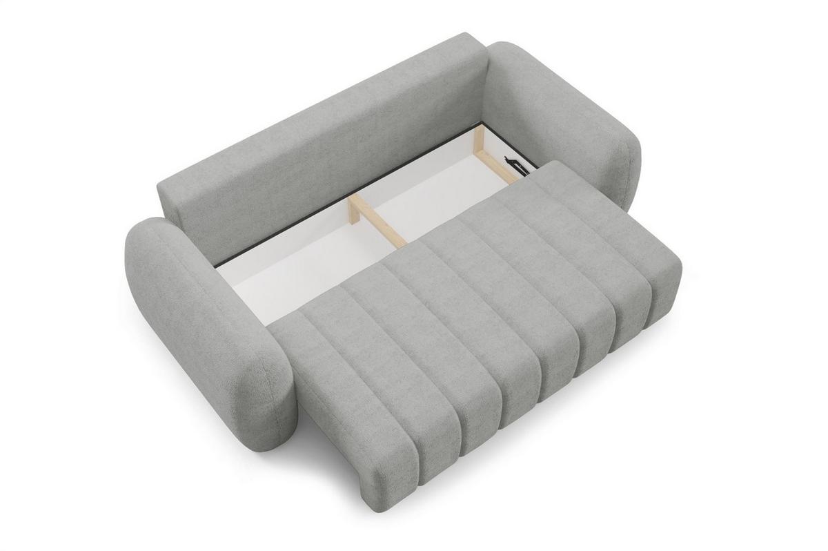 SCHLAFSOFA Caria - Grau, Holzwerkstoff/Textil (266/95/110cm) - Fun Möbel